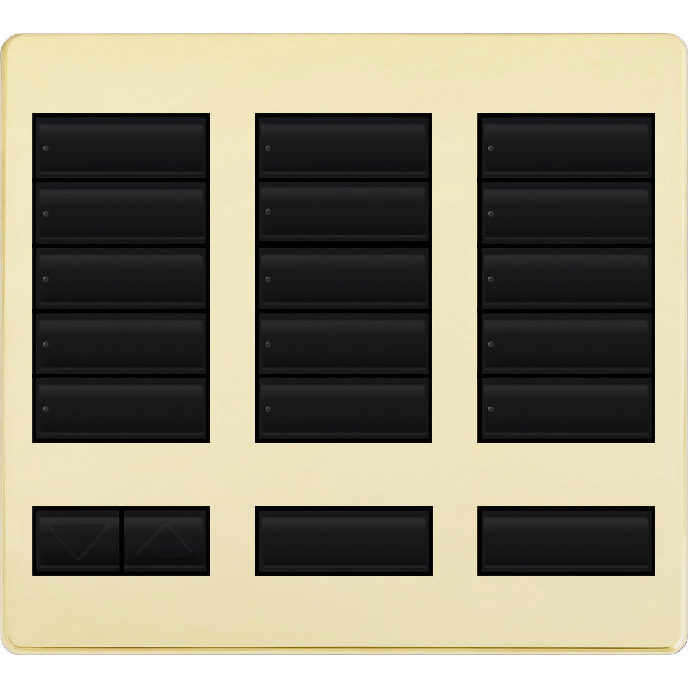 Replacement Faceplate for Lutron HomeWorks Tabletop 15 Button Keypad | LFK-T15RL
