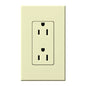 Lutron Nova T Architectural 15A Tamper-Resistant Duplex Receptacle (Wall Plate Included) | NTR-15-TR