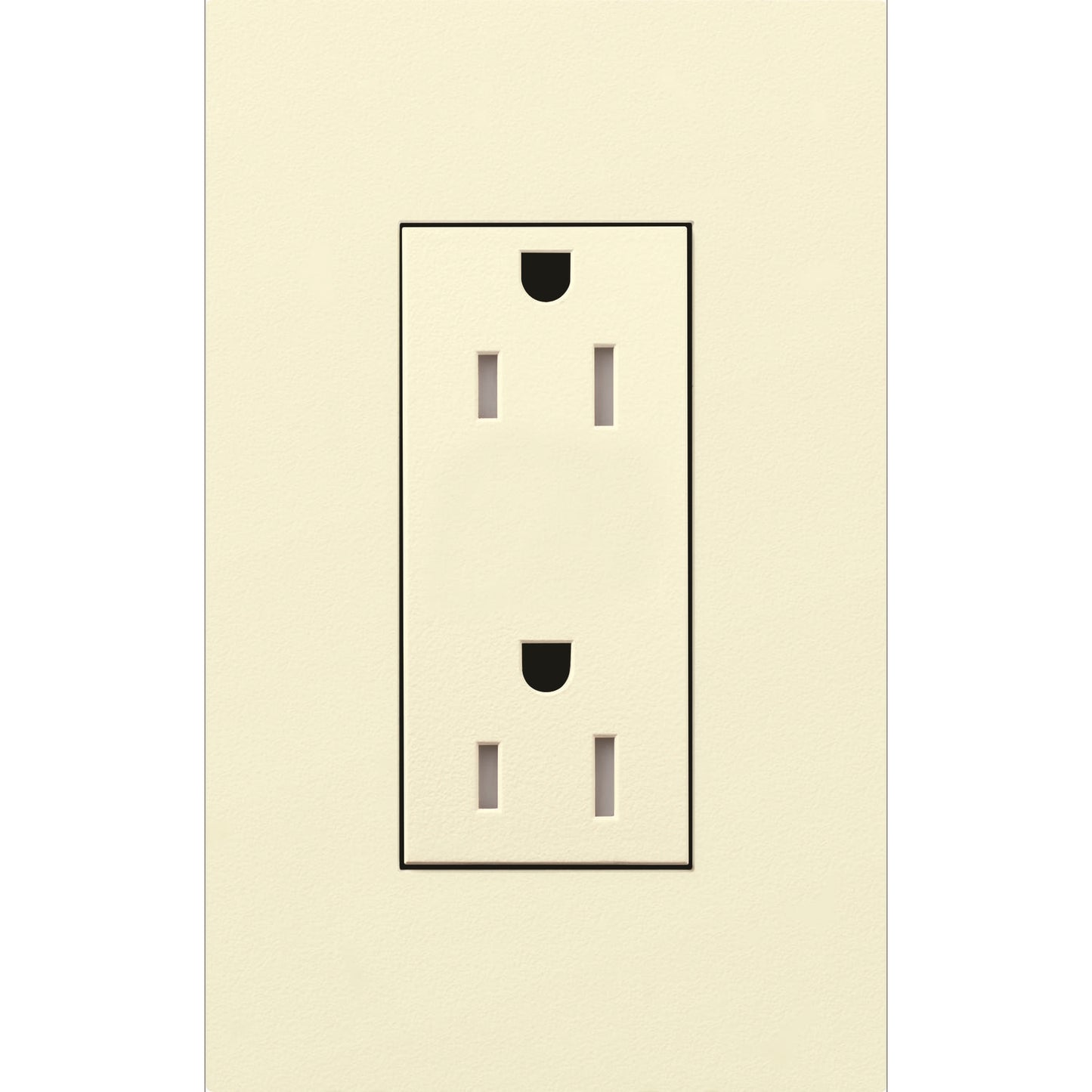 Lutron New Architectural 15A Tamper-Resistant Duplex Receptacle, Wall Plate Not Included, Matte Finish | LTR-15-TR