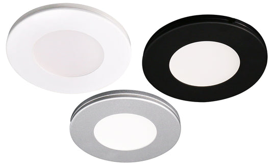 Puck Light 3" LED 2.2W 24Volt (includes 3 trim colours) | AD-107T-3K-24Volt