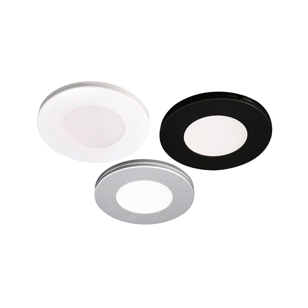 Puck Light 3" LED 2.2W 24Volt (includes 3 trim colours) | AD-107T-3K-24Volt