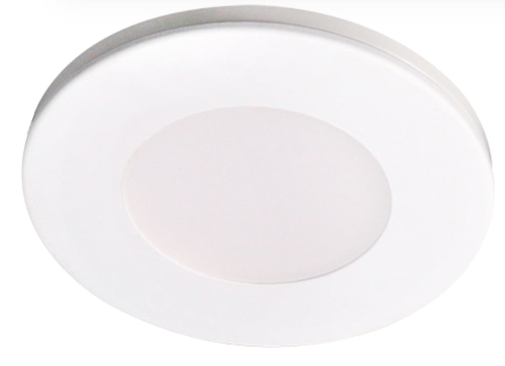Lotus AD-107T 24V 3CCT ultra-slim LED puck in white-only trim configuration, single-puck ordering option