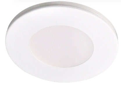 Lotus AD-107T 24V 3CCT ultra-slim LED puck in white-only trim configuration, single-puck ordering option