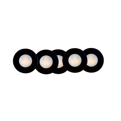 Product Display Visual of the SKU: 5P-AD108-4K for Marketing of theLotus 1" Mini Puck LED Light 12V - 5 Pack | 5P-AD108-4K