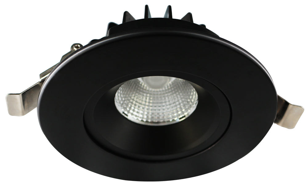 4" Round Venus Adjustable Recessed LED 12W 5CCT | AD-LED-4-S12W-5CCT-BK-LREY