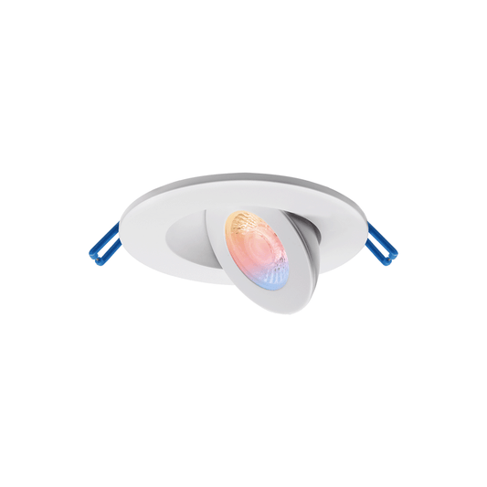 Lotus 2" Round Smart RGBCW Floating Gimbal - 5W 290lm IC Rated Adjustable Recessed Lighting | ADS2FGSTRGBCW