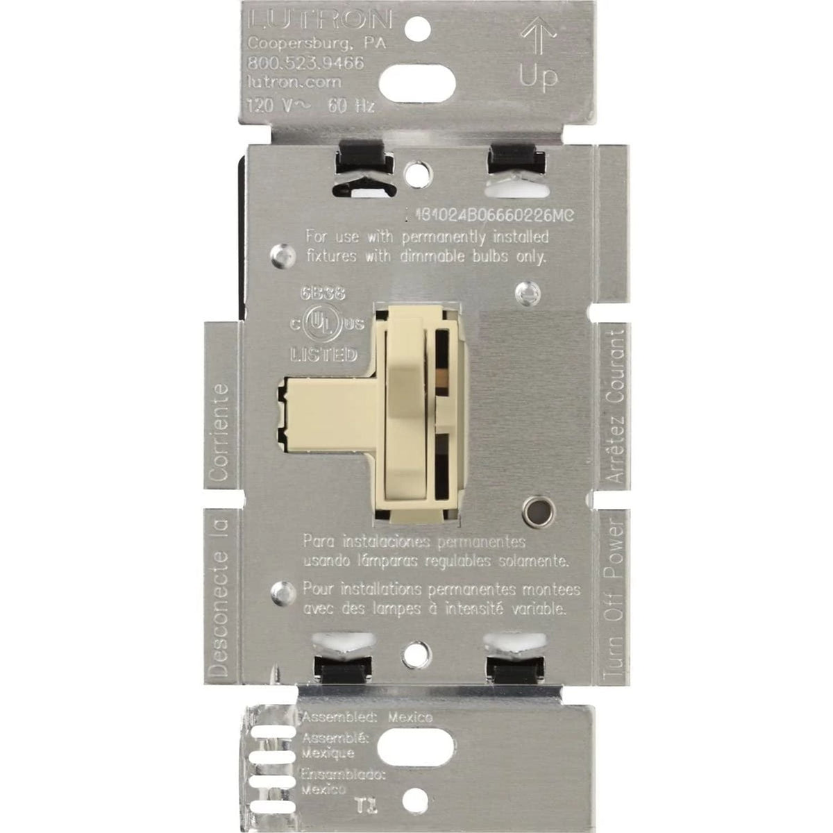 Lutron Ariadni 3-Wire Dimmer Switch 8A 120V - Single-Pole/3-Way | AYF-103P