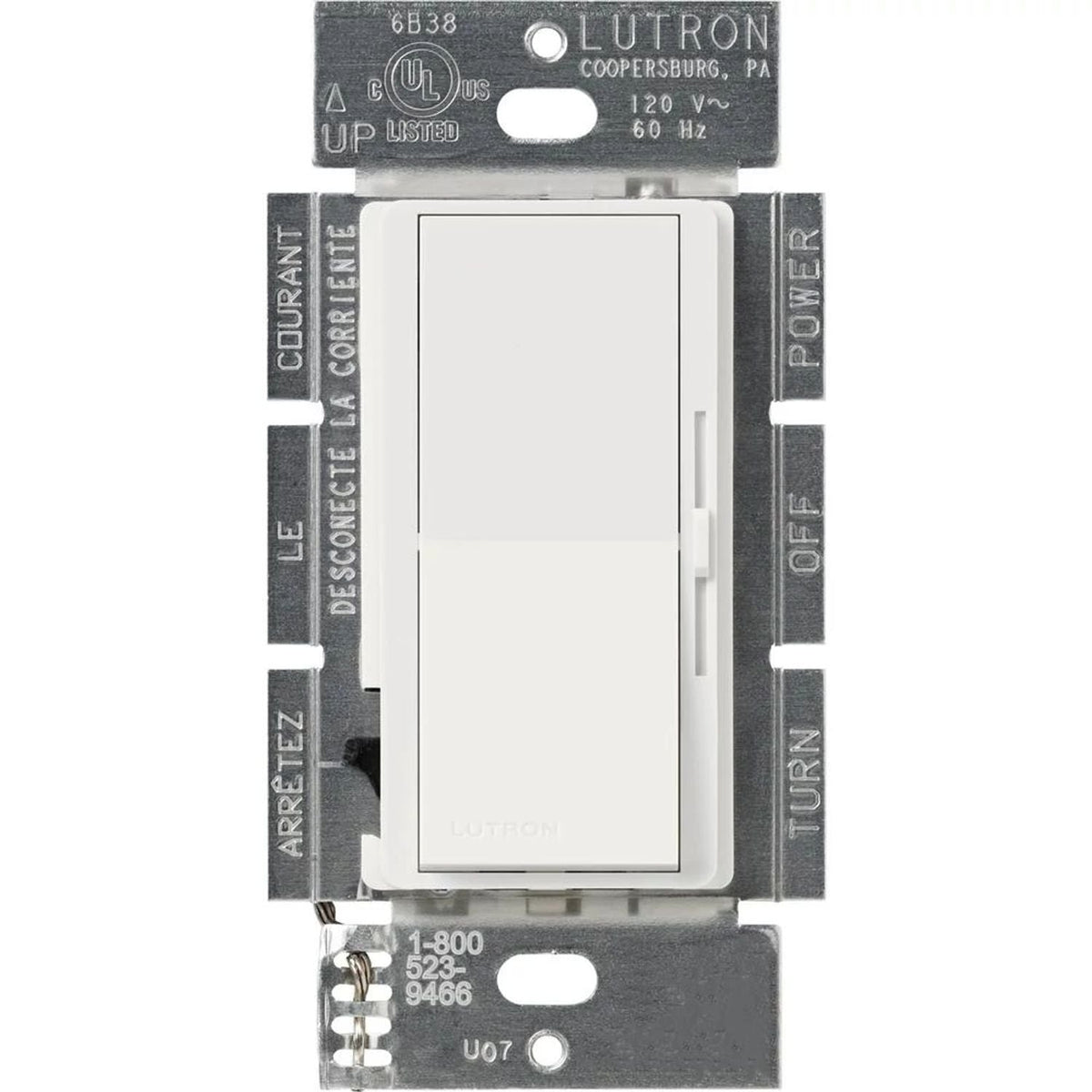 Lutron Diva 1000W Dimmer - Incandescent/Halogen Only (3-Way) | DVSC-103P
