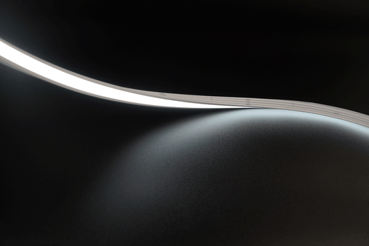 Product Display Visual of the SKU: ES-1010HB-C-10W-IP67-27K-16FT for Marketing of theLotus Surface Mount 3D Bendable LED Neonflex 24V DC 2.4W/ft 10mm CRI 90+ IP67 | ES-1010HB-C-10W-IP67