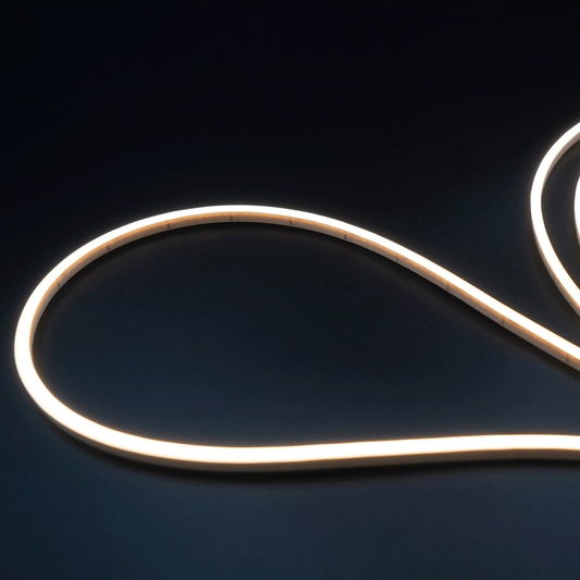 Product Display Visual of the SKU: ES-FS2216C-266-24-Y-3K for Marketing of theLotus Mini LED Neonflex 4x6mm 24V DC 3W/ft CRI 90+ IP67 | ES-FS2216C-266-24-Y-3K