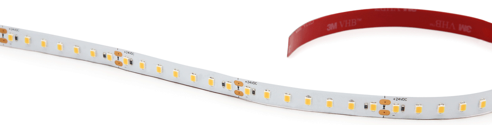 Product Display Visual of the SKU: ES-FS2835C-112-IP20-27K-100FT for Marketing of theLotus Full Spectrum LED Tape Light 24V DC 4.4W/ft 10mm CRI 97+ IP20 | ES-FS2835C-112-IP20