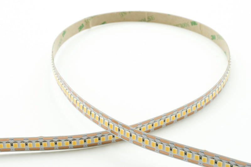 Product Display Visual of the SKU: ES-FS2835C-240-24-IP20-27K-100FT for Marketing of theLotus One LED Cut High Power LED Tape Light 24V DC 7W/ft 10mm CRI 90+ IP20 | ES-FS2835C-240-24-IP20