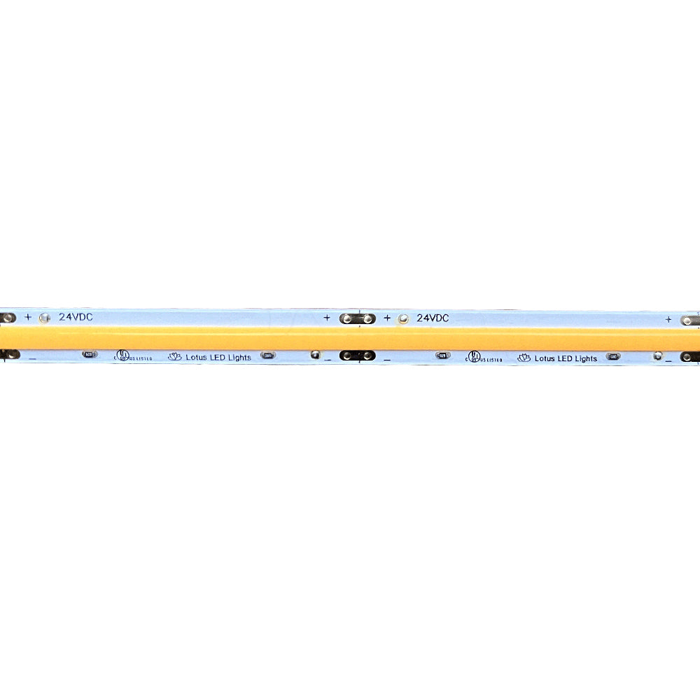COB LED Tape Light 24V DC 2700K 3W/ft 8mm CRI 90+ IP20 | ES-FSCOBWW-24-IP20