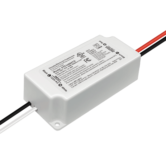 Product Display Visual of the SKU: ETF24096TD for Marketing of theLotus 24V DC 96W Mini Electronic Transformer Triac Dim 120VAC | ETF24096TD