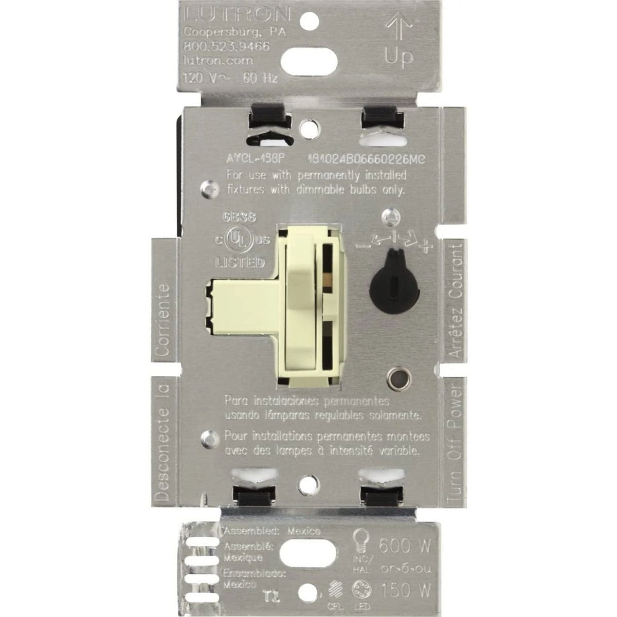Lutron Ariadni LED+ Dimmer Switch 150W LED  /  600W Inc / Hal Single-Pole / 3-Way | AYCL-153P