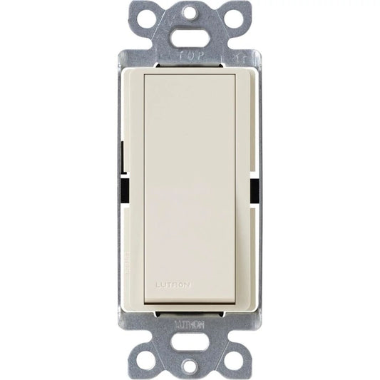 Lutron Claro 15 Amp, Single-Pole On/Off Rocker Switch with Locator Light, Light Almond