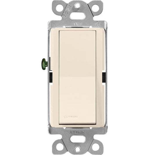 Lutron Claro 15 Amp, 3-Way On/Off Rocker Switch, Light Almond