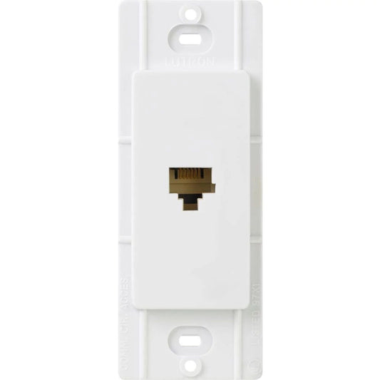 Claro single telephone jack, 6-conductor jack, RJ11 in white