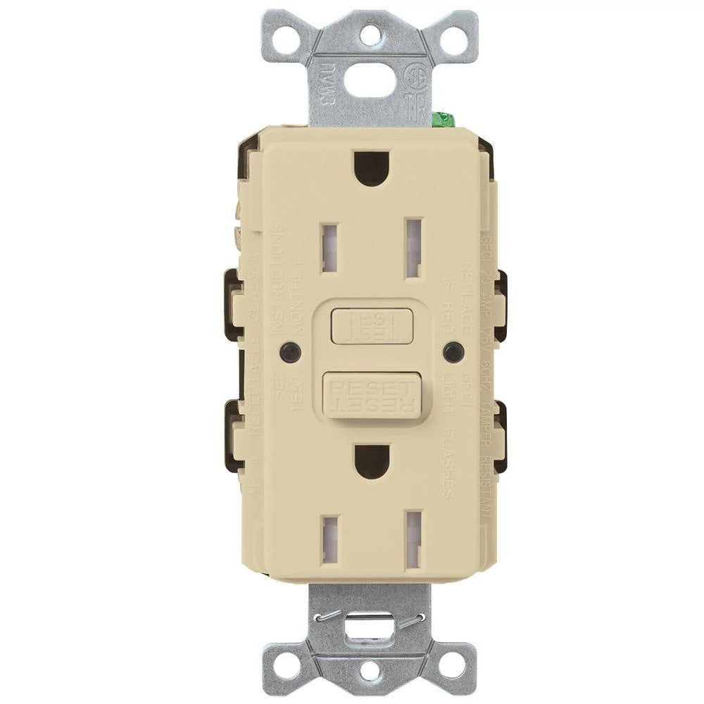 Lutron Tamper-Resistant Self Testing GFCI Receptacles - 15A 125V | CAR-15-GFST-XX