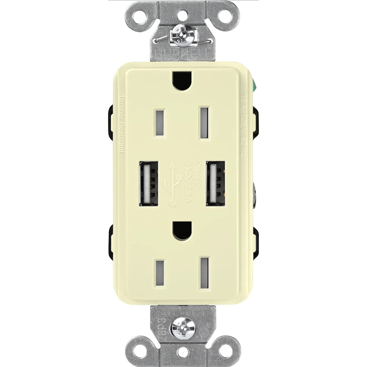 Lutron Tamper-Resistant USB Receptacles - 15A 125V | CAR-15-UBTR-XX