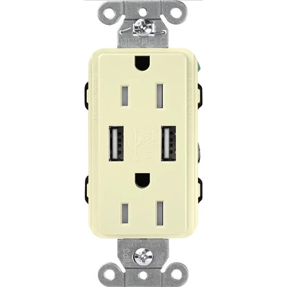Lutron Tamper-Resistant USB Receptacles - 15A 125V | CAR-15-UBTR-XX
