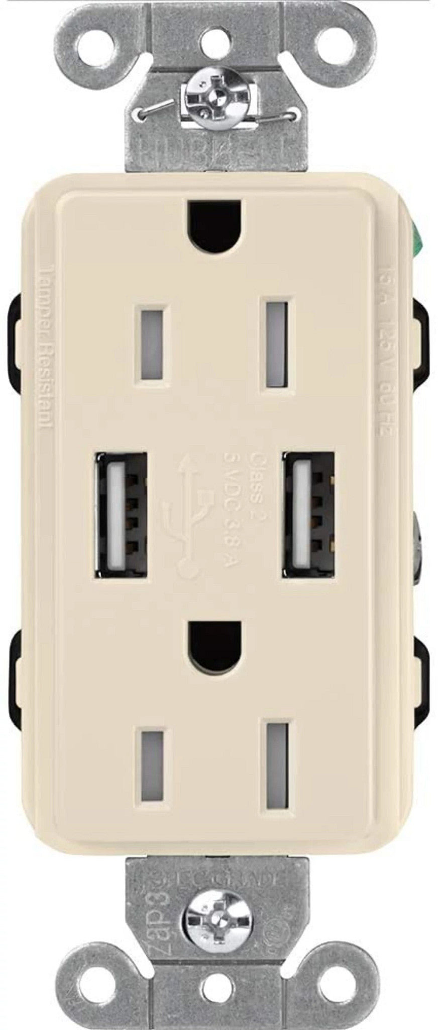 Lutron Tamper-Resistant USB Receptacles - 15A 125V | CAR-15-UBTR-XX
