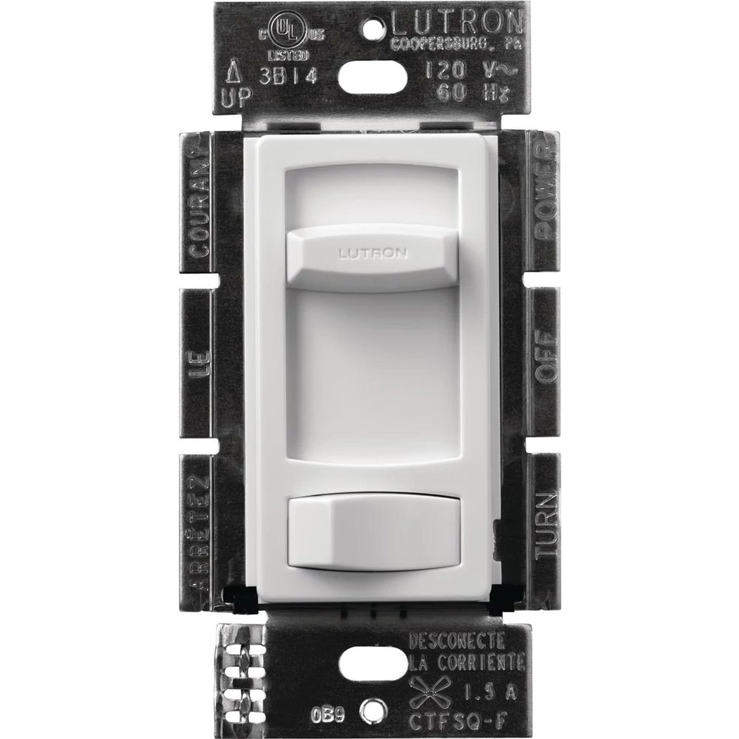 Lutron Skylark Contour Fan Control - Single Pole / 3-Way | CTFSQ-F