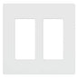 Lutron Claro 2-Gang Wallplate (White) - 48-Pack Contractor Box | CW-2-WH-48