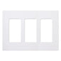 Product Display Visual of the SKU: CW-3-WH-24 for Marketing of theLutron Claro 3-Gang Wallplate (White) - 24-Pack Contractor Box | CW-3-WH-24