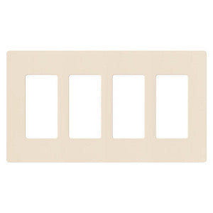 Lutron SC-4 Claro 4-Gang Screwless Wallplate | SC-4-XX