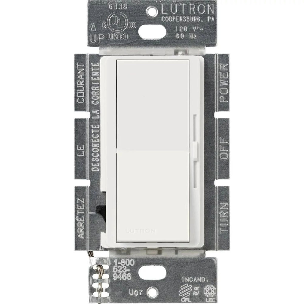 Lutron Diva LED+ Dimmer Switch - 250W LED | DVSCCL-253P