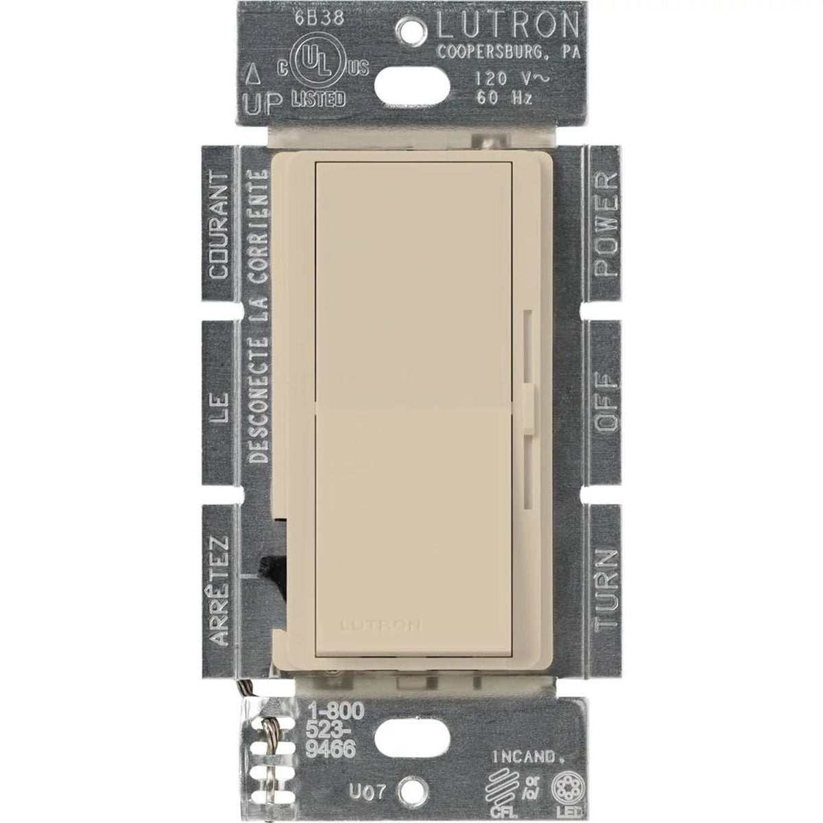 Lutron Diva LED+ Dimmer Switch - 250W LED | DVSCCL-253P