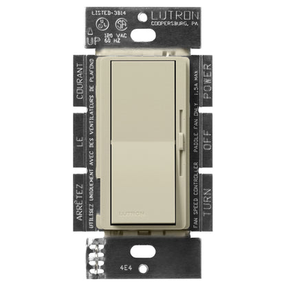 Lutron Diva 3-Speed Fan Control - Single Pole | DVSCFSQ-F
