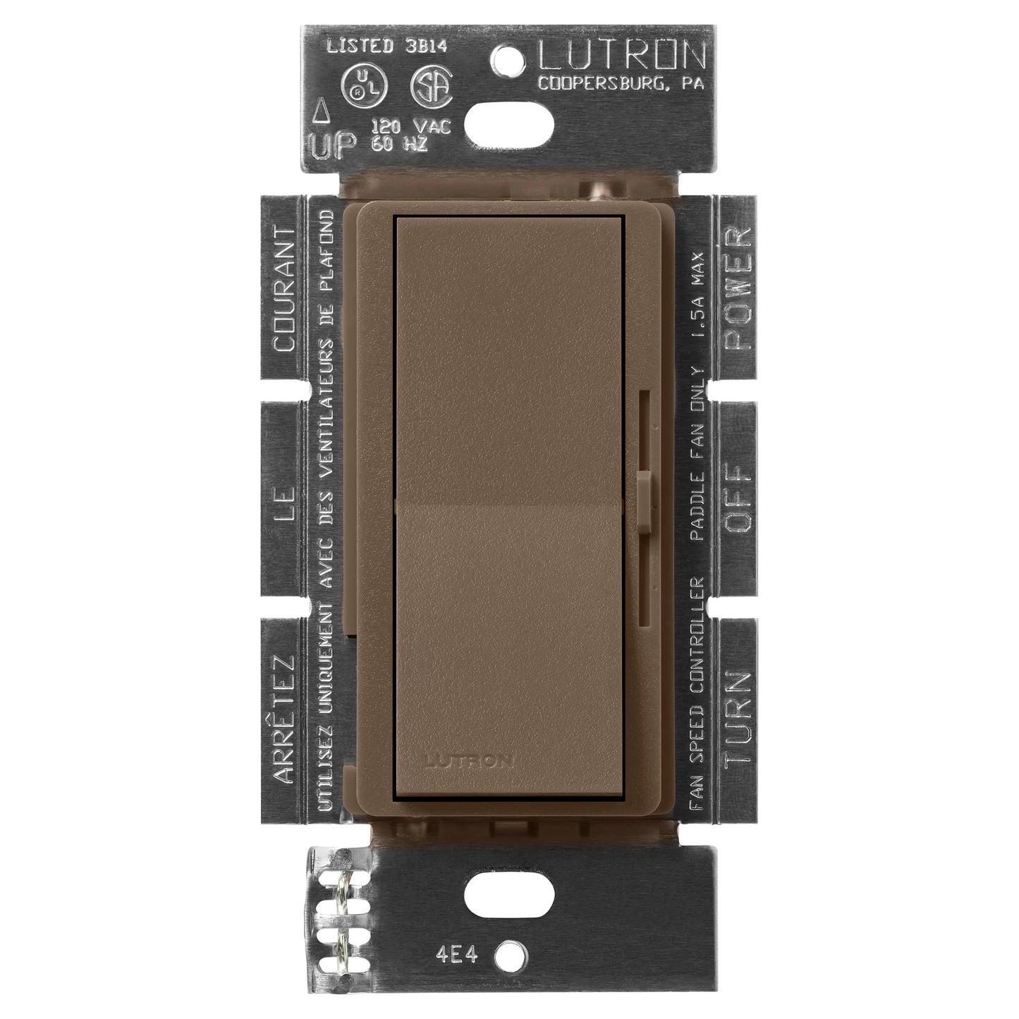 Lutron Diva 3-Speed Fan Control - Single Pole | DVSCFSQ-F