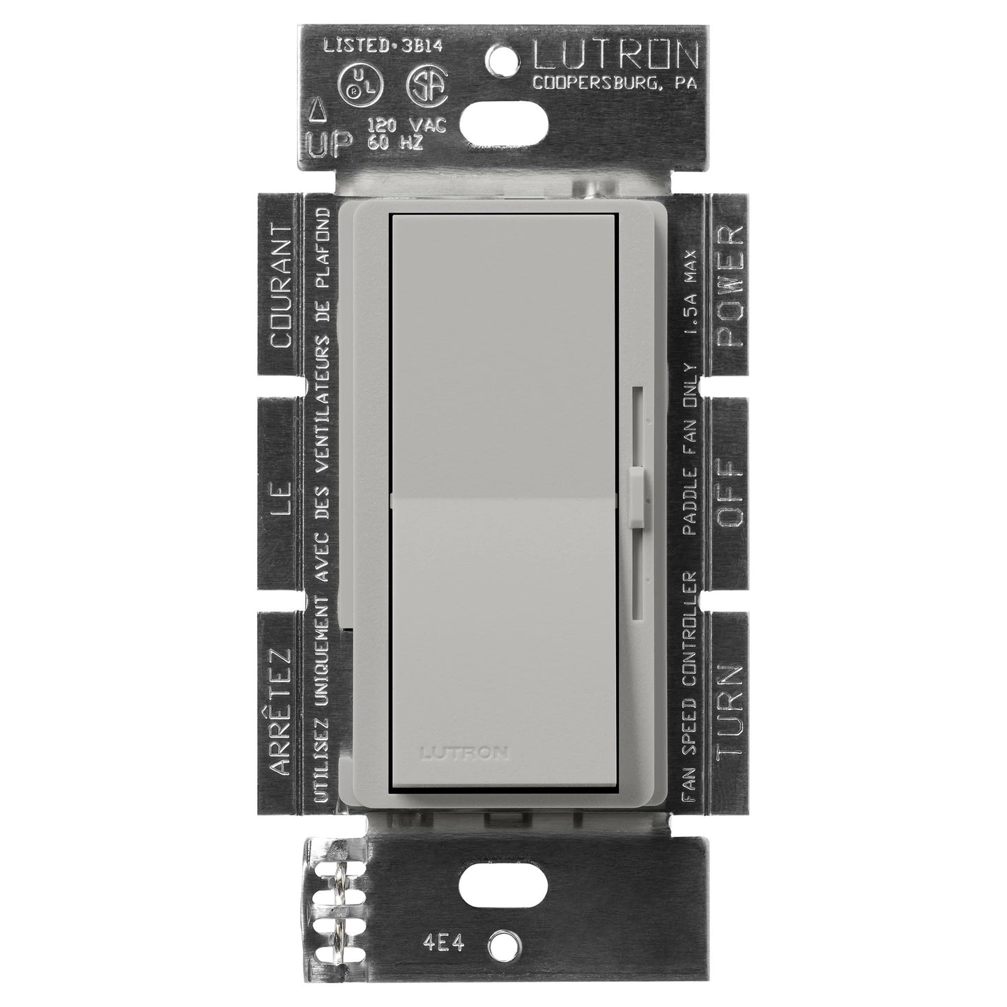 Lutron Diva 3-Speed Fan Control - Single Pole | DVSCFSQ-F