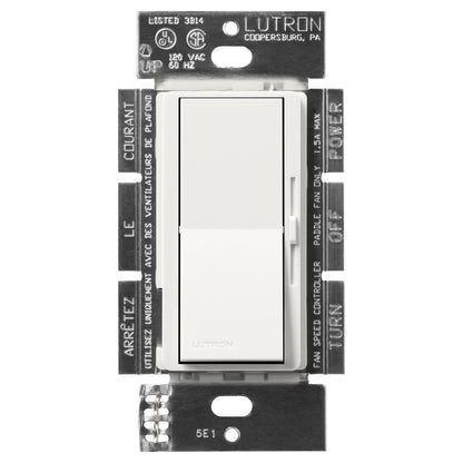 Lutron Diva 3-Speed Fan Control - Single Pole | DVSCFSQ-F