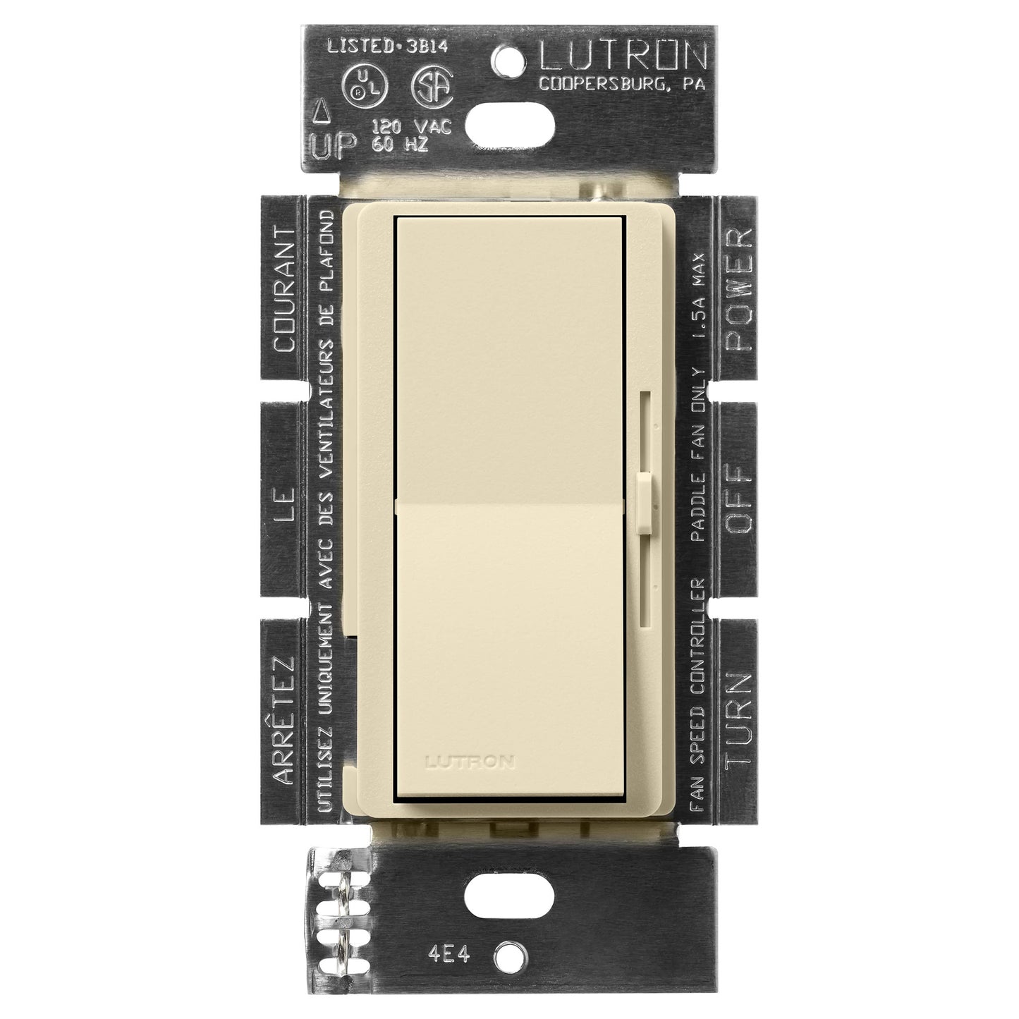 Lutron Diva 3-Speed Fan Control - Single Pole | DVSCFSQ-F