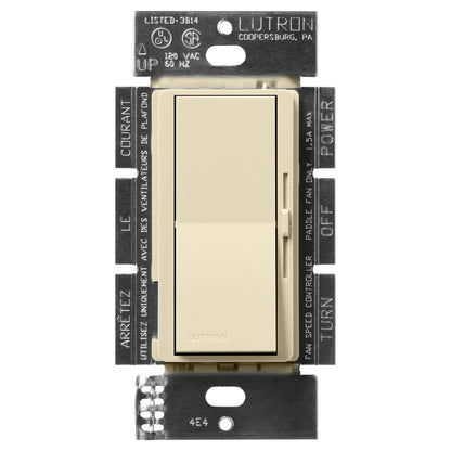 Lutron Diva 3-Speed Fan Control - Single Pole | DVSCFSQ-F