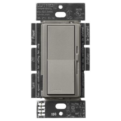Lutron Diva 3-Speed Fan & Light Control - Single Pole | DVSCFSQ-LF