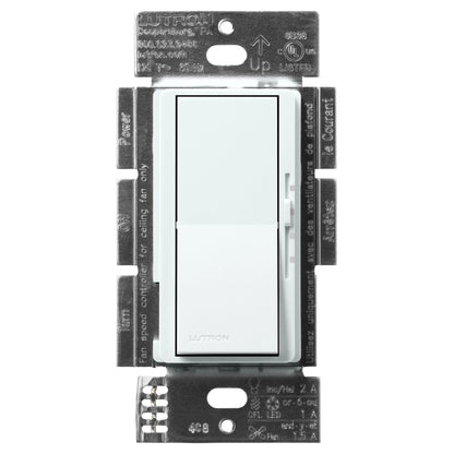 Lutron Diva 3-Speed Fan & Light Control - Single Pole | DVSCFSQ-LF