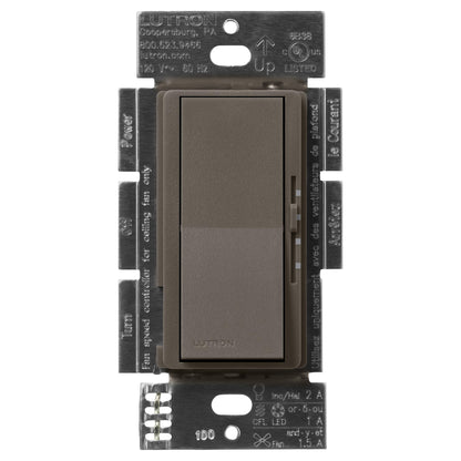 Lutron Diva 3-Speed Fan & Light Control - Single Pole | DVSCFSQ-LF