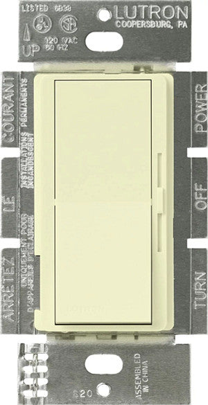 Product Display Visual of the SKU: DVSTV-WH for Marketing of theLutron Diva 0-10V Dimmer Switch - 8A Integrated Switching | DVSTV
