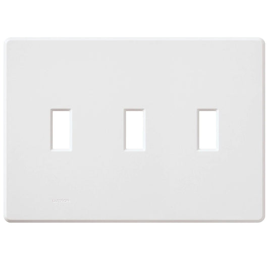 Lutron Fassada 3-Gang Wall Plate | For 3 Traditional Toggle Controls | FG-3