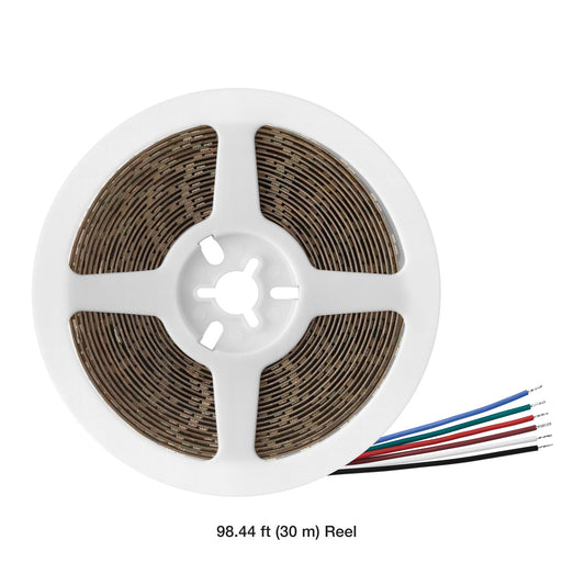 Lutron Lumaris RGB + Tunable White LED Tape Light, 98ft Spool, 24V | LU-T30-RT-IN