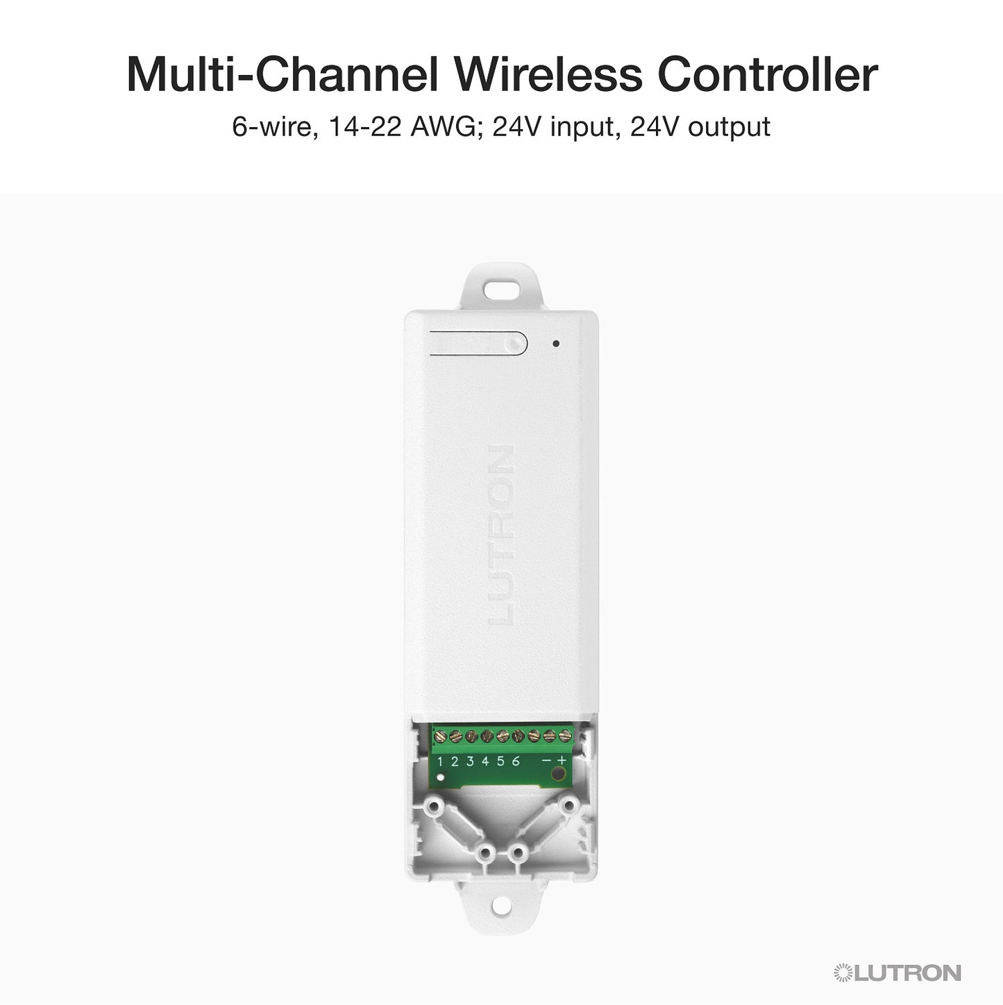 Lutron Lumaris multi-channel wireless controller system configuration, SKU RRL-MWCL-WH
