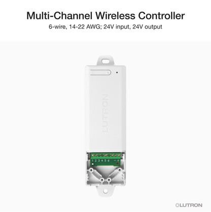 Lutron Lumaris multi-channel wireless controller system configuration, SKU RRL-MWCL-WH