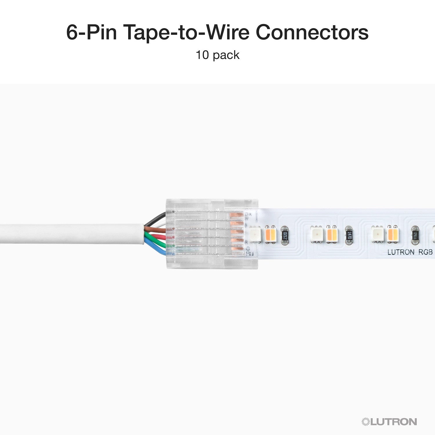 Lutron Lumaris RGB + tunable white connector installation detail, SKU LU-CK1-6W