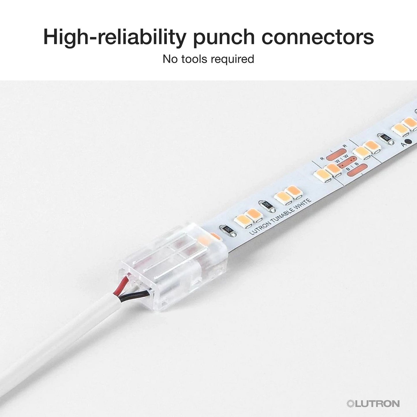 Lutron Lumaris tunable white tape light wiring detail, SKU LU-WK1-TW