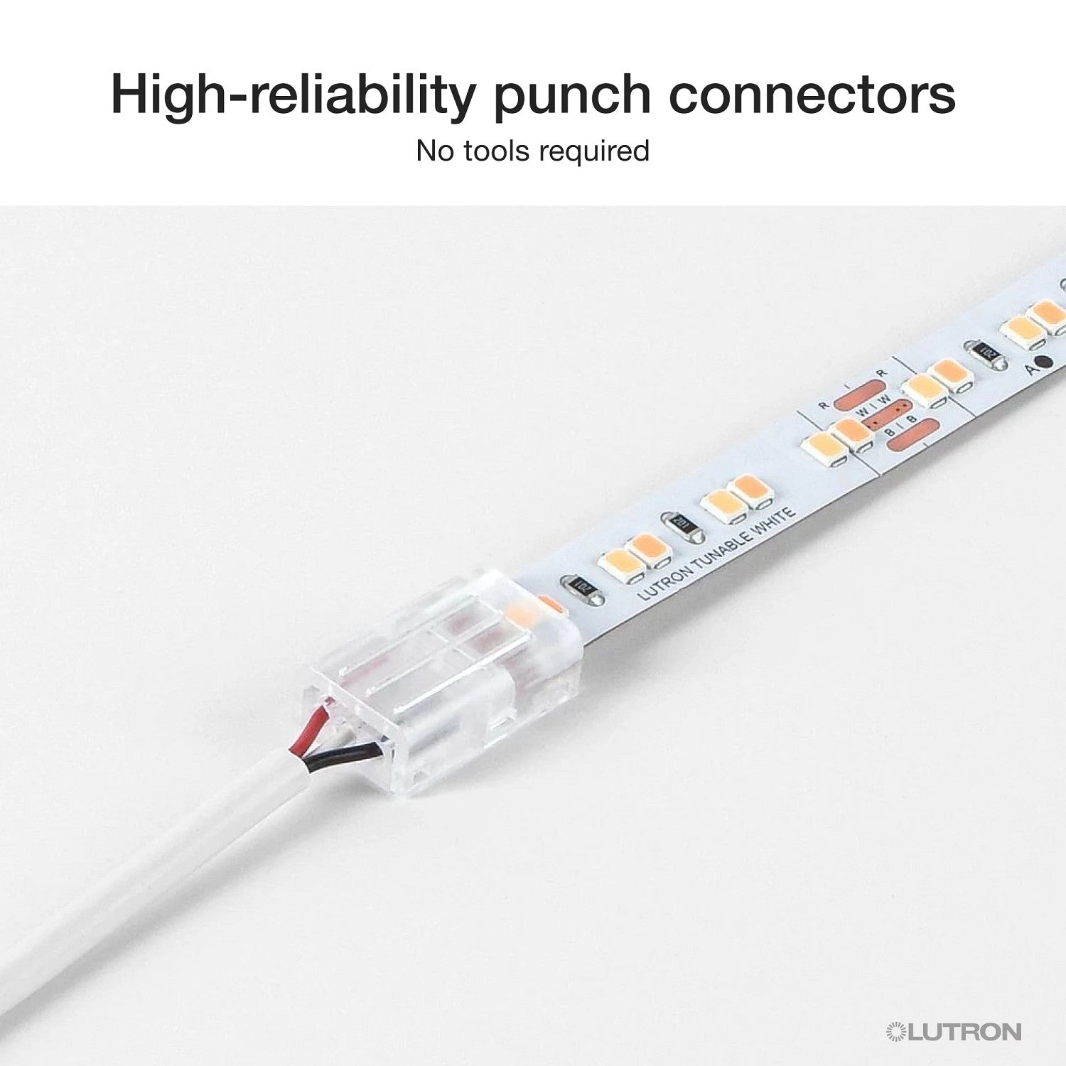 Lutron Lumaris tunable white tape light wiring detail, SKU LU-WK1-TW
