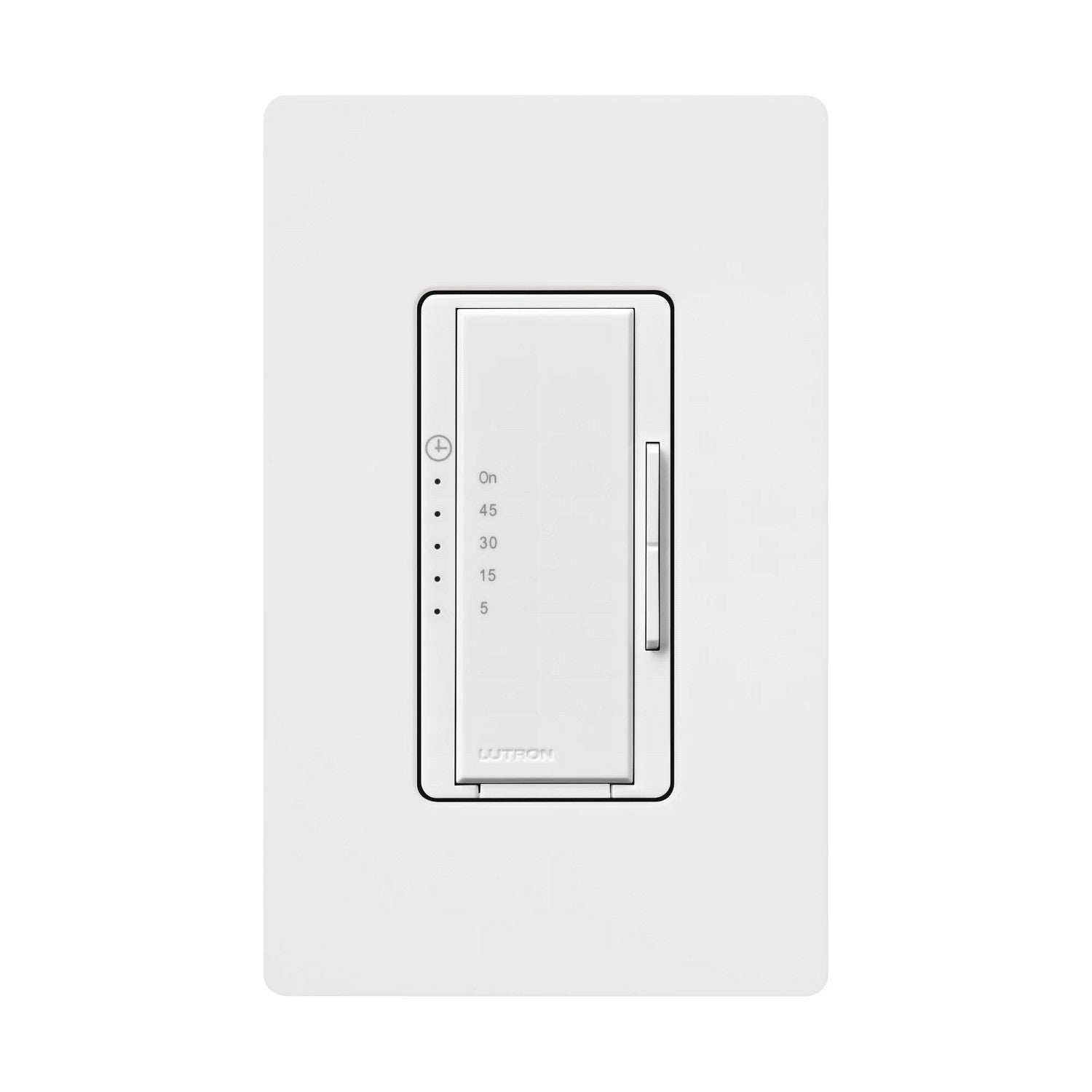 Product Display Visual of the SKU: MA-T51MNB-WH-C for Marketing of theLutron Maestro Countdown Timer - 600W/3A Fan, Standard Wiring | MA-T51MNB-WH-C
